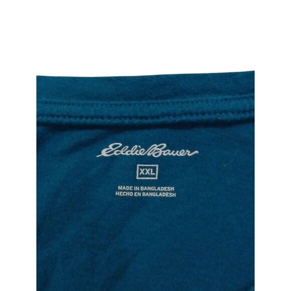 Eddie Bauer Glam Top T-Shirt Women's Curvy Plus Sz XXL Teal SPARKLE Dazzle Glam - Picture 8 of 12